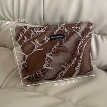 1pc Mini Makeup Storage Box, New Vintage Denim Tassel Square Cosmetic Jewelry Storage Bag, Portable Travel Waterproof Organizer Pouch, Multi-Functional Large Capacity Makeup Bag For Cosmetics, Brushes, Towels, Toothbrush, Suitable For Daily Outings, Travel, Gift For Girlfriend, Coworker, Friend, Birthday, Valentine's Day - Multicolor - View 9