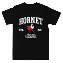 Hollow Knight Silksong EST 2017 Camiseta de manga corta de algodón para hombre, ropa de calle unisex, camiseta con gráficos de dibujos animados del juego popular para hombre - Negro - Ver 1