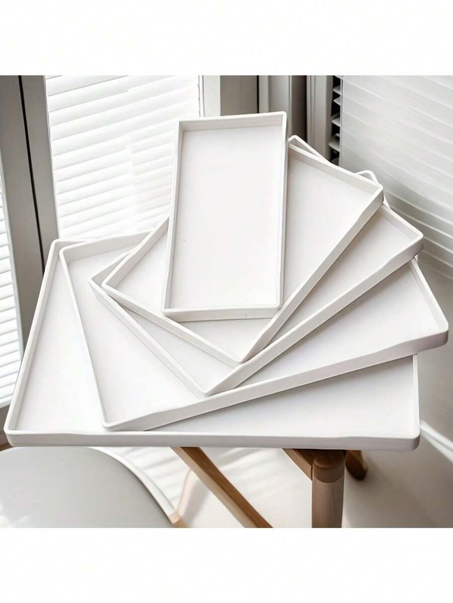 Simple Solid Color Dessert Serving Tray For Home Use