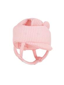 1个卡通熊宝宝防摔帽，可调节婴儿幼儿防撞保护头盔，3D网眼透气夏季宝宝安全帽，防摔帽，爬行保护帽，咖啡色/粉色 - 粉色 - 查看 7