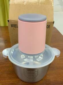 Picadora de carne eléctrica de acero inoxidable/Procesador de alimentos con cuchillas afiladas - Alimentado por USB, diseño inalámbrico, a batería, picadora de carne/máquina de pasta 2 en 1, apariencia duradera y elegante, electrodoméstico de cocina compacto. - Multicolor - Ver 14