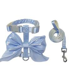 Adjustable Cat Leash, Anti-Escape Cat Lead With Shiny Bow Tie, Suitable For Walking Cats, Cats & Dogs, All Seasons - Multicolor - View 7