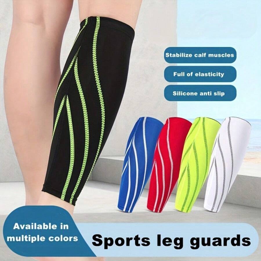 High-Elasticity Leg Support Footless Calf Socks For Football Basketball And Running - Multicolor - View 1