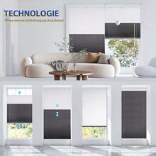 Persianas, cortinas e venezianas - Branco semi-transparente + cinzento escuro totalmente opaco à luz - Ver 11