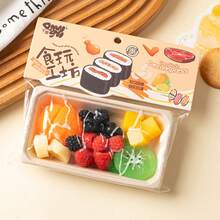 创新食物游戏套装、减压玩具、办公桌感官玩具、趣味派对礼物、捏捏乐生日礼物、小礼品袋填充物、焦虑放松工具 - 彩色 - 查看 13