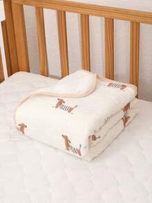 1 pieza [Oeko-Tex] Manta para bebé con estampado lindo, cálida, suave y cómoda para uso diario de recién nacidos, para todas las estaciones - Multicolor - Ver 11