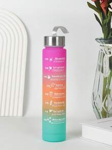 1pc 300ml/10oz Plastic Water Bottle, Portable With Cap & Strap, Multiple Colors Available, Suitable For Outdoor, Camping, Gym, Holiday & Birthday Gift