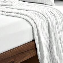 Twin Fitted Sheets, Bulk Pack Of 6, Deep Pocket, Soft Microfiber Bottom Sheets For Home, Salons, Hotels, Twin Size Fitted Sheets Only (White) - 白色 - 查看 6