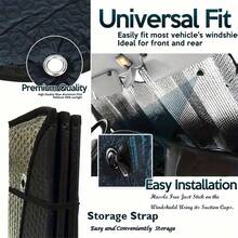 1PC Car Silver Foldable Sunshade For Summer Small Cars Car Windshield Sunshade Folding Barrier - one-size - View 8