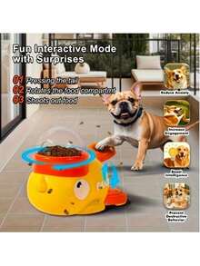 Automatic Pet Feeder Toy In Duck Shape - Interactive Training And Feeding Device, Durable PP Material, Fun Food Dispenser Puzzle, Suitable For Indoor Play And Mental Stimulation - Multicolor - View 5