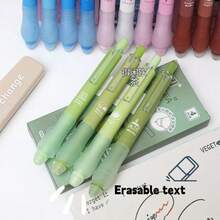 4 支装多主题（猫爪/咖啡/海豚/奶茶）可伸缩可擦凝胶笔 - 可爱卡哇伊书写工具，配有柔软握柄、不晕染可擦墨水（擦拭不留残胶）和顺滑的按压式伸缩设计，使用方便。 - 咖啡主題 - 查看 3