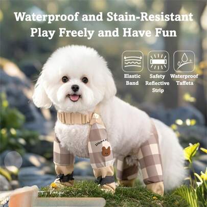 Pantaloni anti-poluare pentru câini de 4 sezoane + bretele reglabile, impermeabili, antiderapanți, pentru exterior, pentru labe de protecție, pentru câini mici, potriviți pentru mers pe jos și drumeții, cizme de protecție pentru labe pentru câini de 3-22 lbs, 5 culori