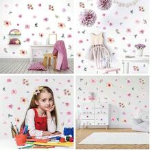 Set de 60 Pegatinas de Pared con Diseño de Flores en Acuarela Rosas, Autoadhesivas y Removibles, Ideales para Decorar Habitaciones, Aulas, Bodas o Fiestas - como se muestra en la figura - Ver 1