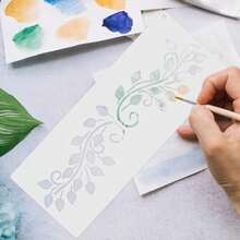 Juego de 12 Plantillas Reutilizables para Pintar, Diseño de Flores y Enredaderas, Plástico PET Lavable, Ideal para Decoración de Paredes, Manualidades y Proyectos DIY - como se muestra en la figura - Ver 5