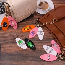 1个青蛙、鸭子、鹅动物塑料印花钥匙扣，可爱吊坠装饰品 - 彩色 - 查看 4