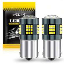TOAUTO 2 piezas Bombilla LED 1156 BA15S P21W 1157 BAY15D P21/5W, 1156 BAU15S PY21W 7440 7443 W21W, Bombilla de luz de señal de giro de automóvil 12V amarillo rojo blanco - A - Ver 20