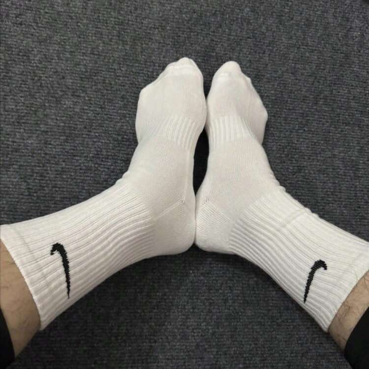 3 đôi tất thể thao cao cổ NIKE, unisex, đế dày bằng vải bông, thoáng khí, phù hợp cho mọi mùa, màu trắng SX7664-100, màu đen SX7664-010 - Vớ trắng SX7664-100 - Xem 8