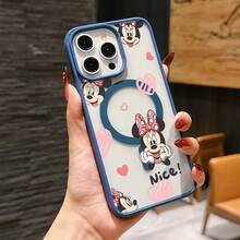 Disney Patterned Phone Case. Mickey Mouse, Stitch, Donald Duck, Minnie Mouse, Goofy, Pluto, And Daisy Duck Pattern. Magnetic Phone Case.  Compatible With IPhone 17, 16, 15, 14, 13, 12 Pro Models And Galaxy, Offering Shockproof Protection. A Special Gift For Family, Friends, Birthdays, Holidays, And Special Occasions. A Stylish And Fun Accessory To Brighten Up Your Device With What And What Flair. - 黑色 - 查看 6
