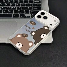 苹果phonecase三只小熊799JPCYKiPhone11ProMax圣诞礼物8新年礼物14ProMax男女朋友17ProMax生日礼物防摔 - 半透明シルバー - チェックする 5