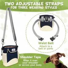 Dog Treat Pouch Pet Training, Dog Treat Bag With Built - In Poop Bag Holder, 3 Ways To Wear Pet Walking Bag Training, Hiking Beige - 米色 - 查看 5