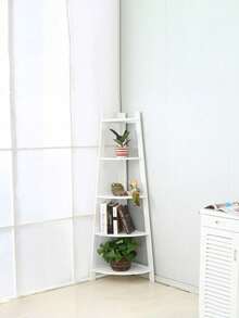 1pc Multi-Function Tiered Corner Storage Rack, Suitable For Office, Balcony, Flower Shop, Hotel, School, Company - Multicolor - View 5