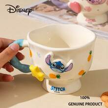 Disney Stitch Ceramic Cup With Cute Stickers, Cartoon Creative Ceramic Mug For Home Use, High-Quality Peripheral Gift - Multicolor - View 5