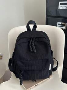 新款极简主义双肩包，休闲简约，时尚百搭。采用拉链设计和可调节肩带，适合青少年、购物和旅行。这款双肩包可轻松收纳日常必需品，用途广泛，深受时尚达人的喜爱，适合各种风格和场合。不仅实用百搭，也是馈赠亲朋好友的理想之选。 - 簡約肩包 - 查看 14