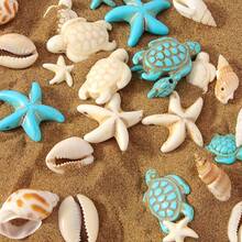 1 Set Of 26pcs Natural Seashell, Conch, Starfish, Turtle Pendant DIY Craft Materials, Handmade Jewelry Making Kit For Necklace, Bracelet, Earring, Anklet, Waist Chain - Multicolor - View 5