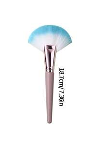 1pc Soft Fiber Fan-Shaped Makeup Brush, Contours To Facial Curves For Smooth And Even Application, Blush, Contour, And Highlight Makeup Tool - Dusty Purple - View 8