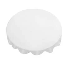 YUNRUX 10 Packs Runde Tischdecke, 90-Zoll-Runde Tischdecke, waschbar Tischdecken Tischabdeckung für Hochzeit Party Bankett - Weiss - Übersicht 8