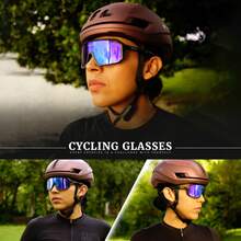 SCVCN Cycling Glasses, Mountain Bike, Road Bike, Racing Gear, Unisex Outdoor Sports Glasses, Cycling, Hiking, Driving, Golf Accessories, Travel, Camping Glasses, Street Photography, Decorative Glasses - 彩色 - 查看 5