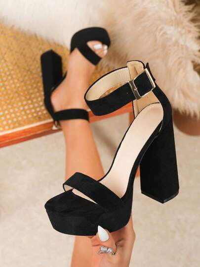 Plus Size Women's High Heels, Elegant Ladies' High Heel Shoes, Comfortable Work Pumps, Black And Burgundy Dress Shoes