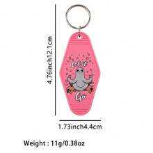 1个青蛙、鸭子、鹅动物塑料印花钥匙扣，可爱吊坠装饰品 - 彩色 - 查看 16