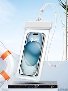 Premium Waterproof Phone Pouch, TPU Sealed Waterproof Bag, IPX8 Waterproof Phone Case With Lanyard - Essential For Rafting/Swimming/Beach, Underwater Photography, Support Face ID, Touchscreen Usable, Suitable For Hot Spring And Takeout, Fits Any Android Or Apple Phone Model Under 9.45 Inches - Multicolor - View 7