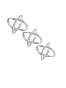 10/8/5/3/1pc Silver Plated Gold Hollow Cross Scarf Clips, Versatile Scarf, Shawl, Neckerchief Accessories - Silver - View 8