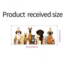 1pc Cute Cat And Dog Family Portrait Wall Stickers, Self-Adhesive Stickers, Home Decoration, Room Decoration, Background Decoration, Living Room And Bedroom Decoration, PVC Waterproof Material, Detachable, No Glue Left - Multicolor - View 8