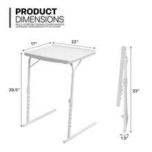 Tilting TV Tray Folding Table 22" Height Adjustable, Portable Multifunctional Portable Eating Dinner And Laptop Drawing Table On Bed Sofa - White - View 4