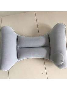 飞机旅行充气腰枕，汽车腰部支撑垫，便携式背部支撑气枕，适用于火车、飞机、办公椅，旅行办公两用，手动气泵设计，无需用电，仅限手洗，四季皆宜。