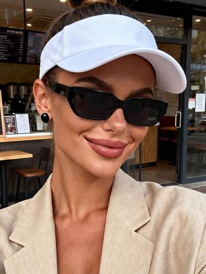 1 Pair Unisex Cat Eye Shaped Casual Minimalist Fashion Sunglasses, Suitable For Outings, Travel, Summer Accessories, Sports Style, Driving, Festivals, Beach, Electronic Music Festivals, Vacations, Family Outings, Golf, Hiking, Elegant Attire, Street Style Accessories, Vacation Atmosphere, Sports, Parties, Outdoor Activities, Street Style, Fishing, Providing An Elegant Atmosphere For Daily And Party Occasions