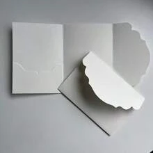 25pcs Tri-Fold Pocket Style Wedding Invitation Envelopes, Minimalist Envelopes Suitable For Engagement, Christening And Other Occasions, DIY Invitations, Regular Invitations, Pocket Invitations, Customized Invitations, Christmas Cards - Ivory - View 5