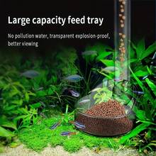 1套透明PVC鱼虾喂食器 | 耐用钩式水族箱喂食器，带清洁刷，无需电池 - 黑色 - 查看 8