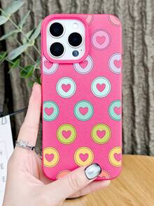 Simple Macaron-Colored Polka Dot Heart And Circle Pattern Minimalist Cute Aesthetic Protective Phone Case. Preppy, Playful Y2K Abstract Creative Gift. Compatible With Iphone 17 Pro Max/17pro/17Air/17/16promax/16pro/16plus/16/15promax/15pro/15plus/15/14promax/14pro/14plus/14/13promax/13pro/13/12promax/12pro/12/11promax/11pro/11/X/XSmax Phone Cases - 玫紅色 - 查看 12