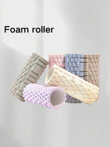1pc Foam Roller, EVA Hollow Yoga Pilates Muscle Relaxation Roller For Fitness