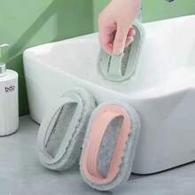 Reusable Scouring Pad - Handled Kitchen Pot Brush, Easy Cleaning And Disinfection - Washable And Wipeable; Essential Household Cleaning Brush