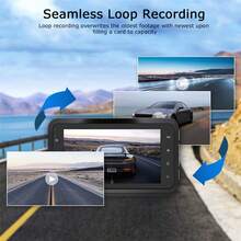 Front And Rear Dual-Lens Dash Cam, Front And Rear 1080P Full HD - 170° Ultra-Wide-Angle Car Camera, Equipped With A 3.0-Inch LCD Screen, Enhanced Night Vision And Wide Dynamic Range (WDR), G-Sensor Collision Detection, Loop Recording, And 24-Hour Parking Monitoring. SD Card Or Storage Card Not Included. - S800 - View 8