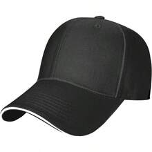 Custom Hat Design Classic Hats Men Women, Baseball Cap Outdoor Sports - 純黑色 + 均碼 - 查看 2