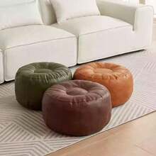 Pumpkin Shaped Storage Ottoman, Footstool, Sofa Seat Cushion - Multicolor - View 3