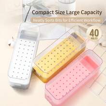 40/49 Hole Nail Drill Bit Storage Box, Dust-Proof Nail Drill Bit Base, Nail Drill Bit Display Rack, Cleaning Box, Salon Manicure Tool - Multicolor - View 7
