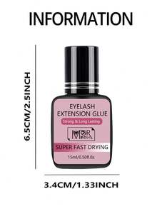 15ml Gel Suave 0,5-1 Segundo Super Cluster Cola para Cílios, Gel Pessoal para Cílios, Duradouro e Inodoro, Gel À Prova d'Água para Extensão de Cílios - Dura 7-8 Semanas, Fórmula Inodora, Não Irritante e Hipoalergênica - Ideal para Uso Doméstico, Gel para Cílios de Secagem Rápida e Forte, Gel para Cílios DIY Duradouro - Preto - Visão 9