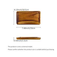 1pc Retro Rosewood Desktop Storage Box, Wooden Jewelry Display Tray, Entryway Key & Miscellaneous Organizer Plate